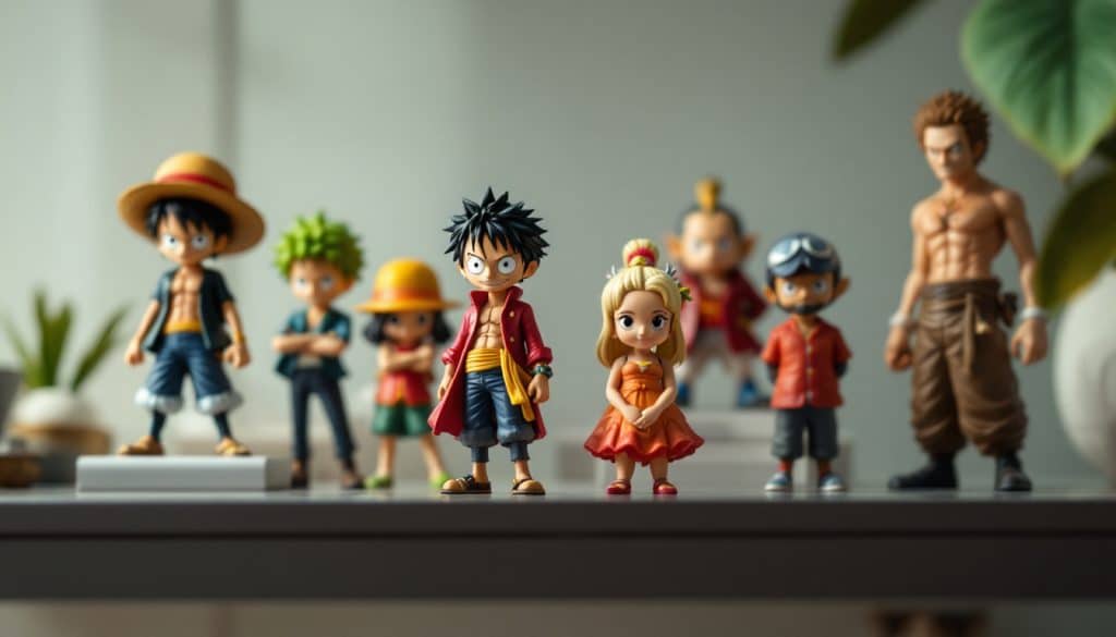 découvrez la collection officielle des figurines one piece, mettant en scène les personnages emblématiques de la célèbre série animée. parfait pour les fans et collectionneurs.